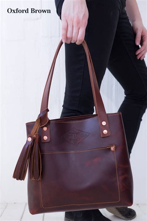 top small leather tote handbags